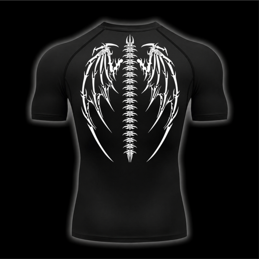 ZENZO Aggressive Front & Back Print Half Sleeve Tee