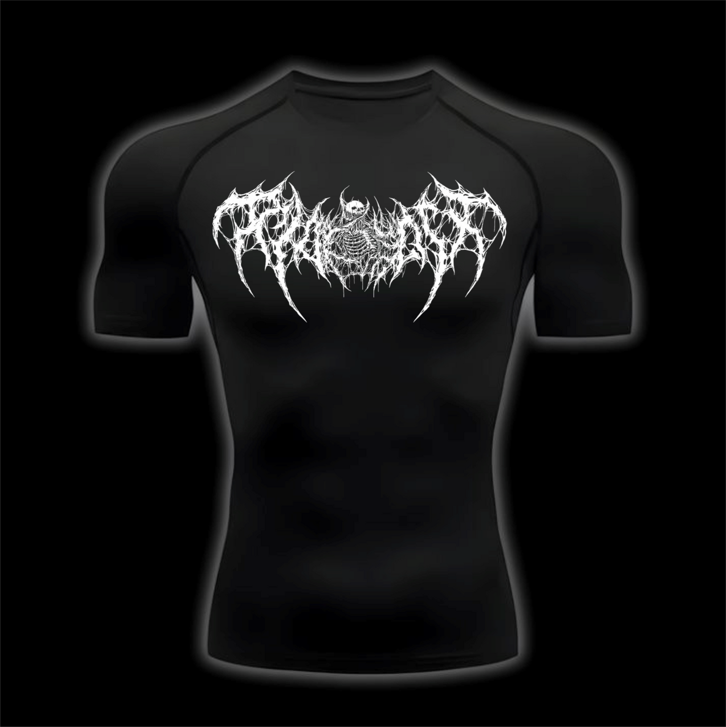 ZENZO Dark Skull Graphic Half Sleeve Tee