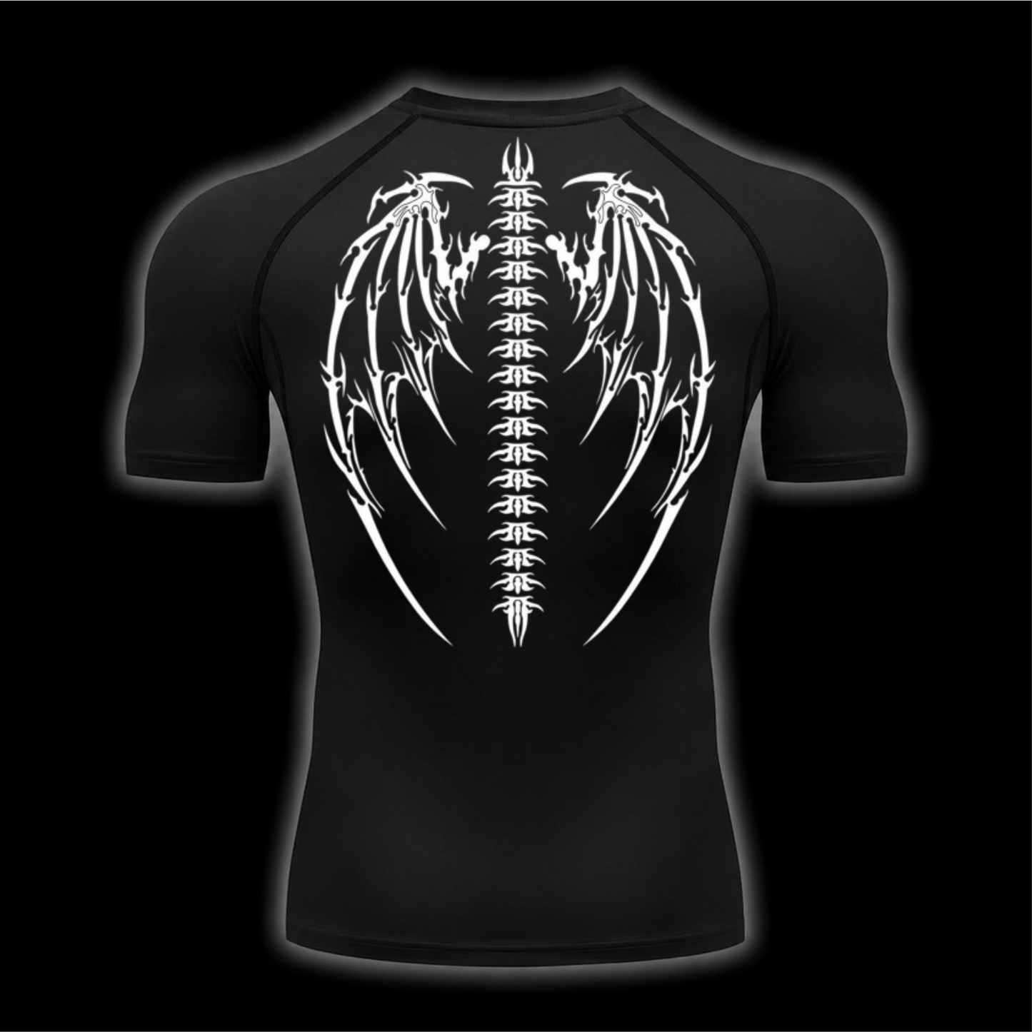 ZENZO Aggressive Front & Back Print Half Sleeve Tee