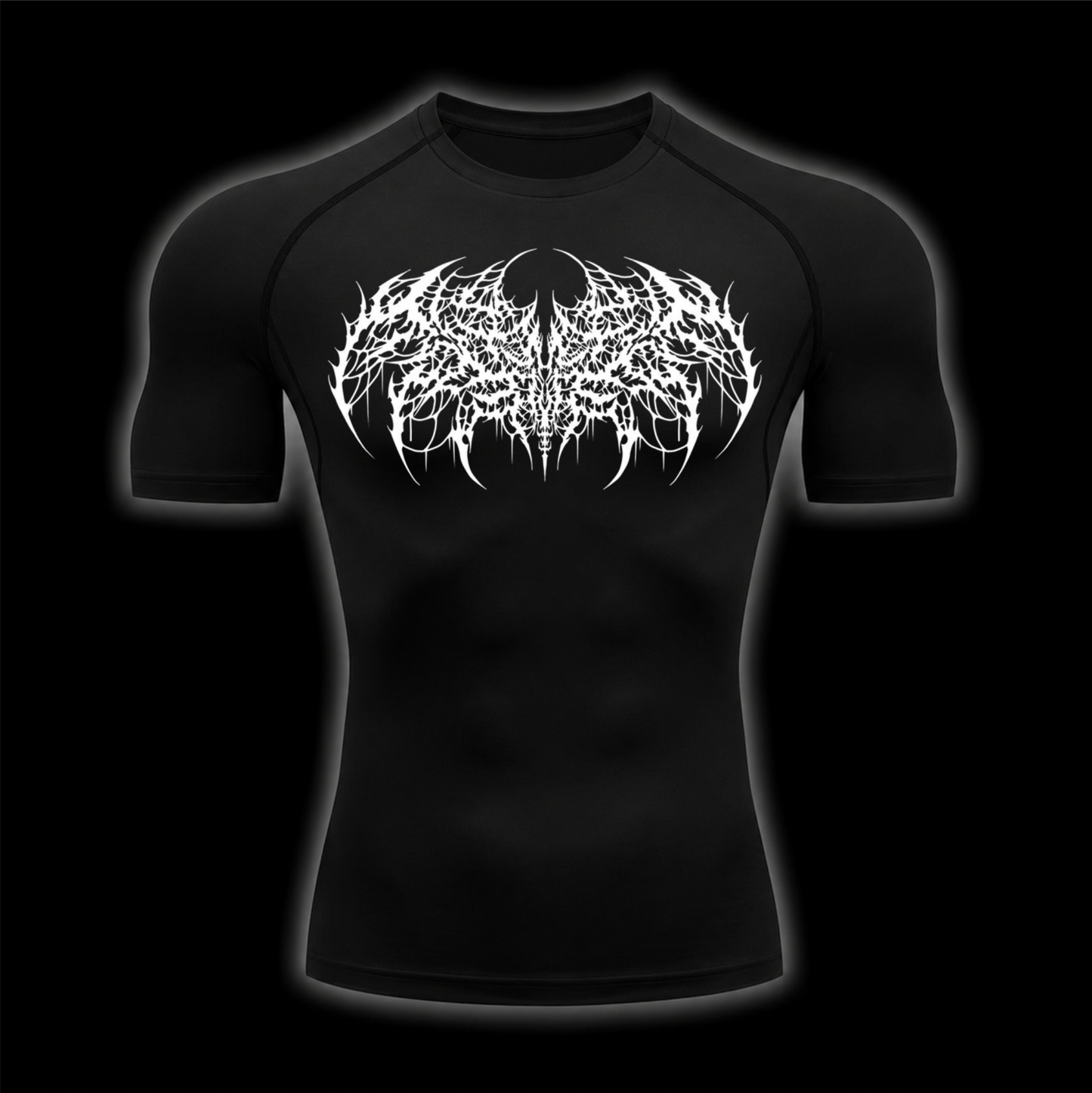 ZENZO Aggressive Front & Back Print Half Sleeve Tee