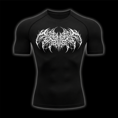 ZENZO Aggressive Front & Back Print Half Sleeve Tee