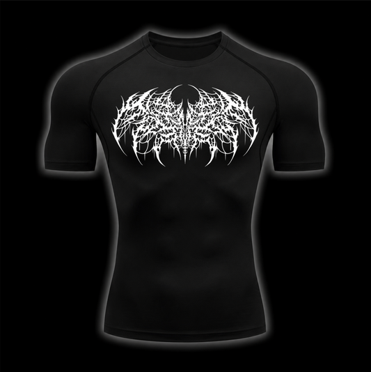 ZENZO Aggressive Front & Back Print Half Sleeve Tee