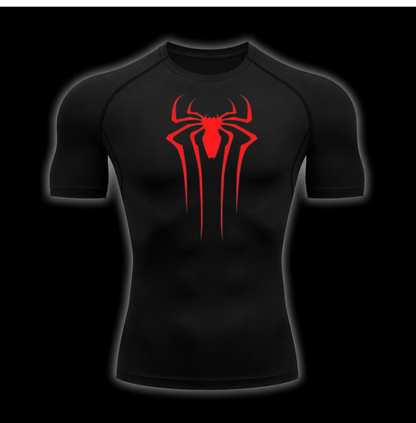 ZENZO Red Spider Front Design Half Sleeve Compression